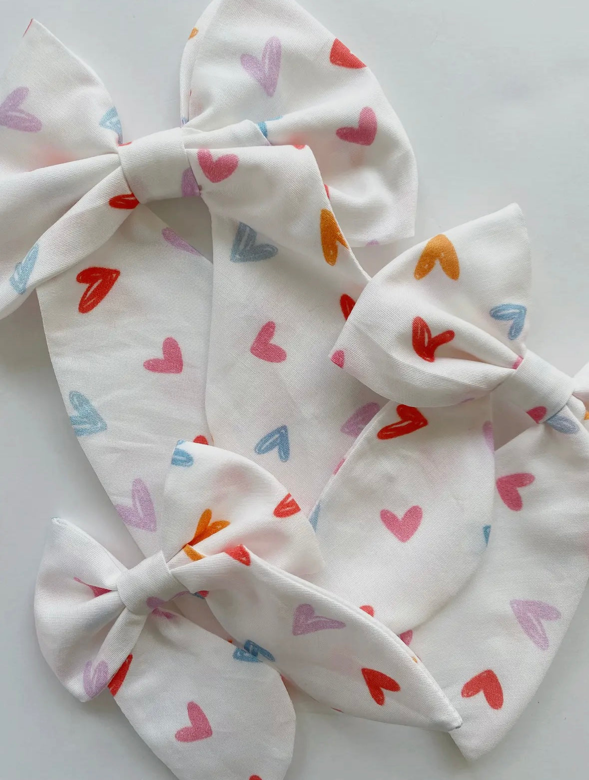 Multicolour Hearts Bow