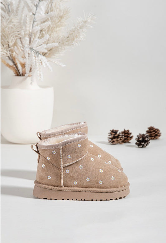 Camel Flower Boots
